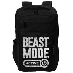 Workout Beast Cool Gift Activated Gym Mode Fitness Cross Train Meaningful Gift Impact Tech Backpack