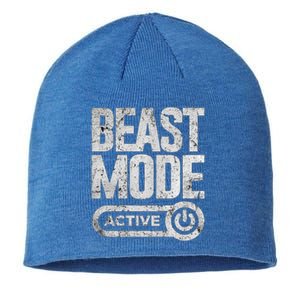 Workout Beast Cool Gift Activated Gym Mode Fitness Cross Train Meaningful Gift Sustainable Beanie