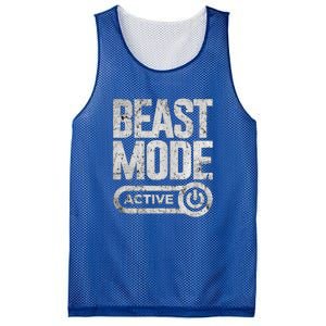 Workout Beast Cool Gift Activated Gym Mode Fitness Cross Train Meaningful Gift Mesh Reversible Basketball Jersey Tank