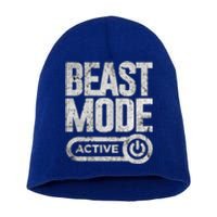 Workout Beast Cool Gift Activated Gym Mode Fitness Cross Train Meaningful Gift Short Acrylic Beanie