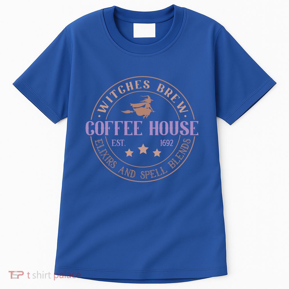 Witches Brew Coffee House Elixirs And Spell Blends Halloween Gift Tall T-Shirt