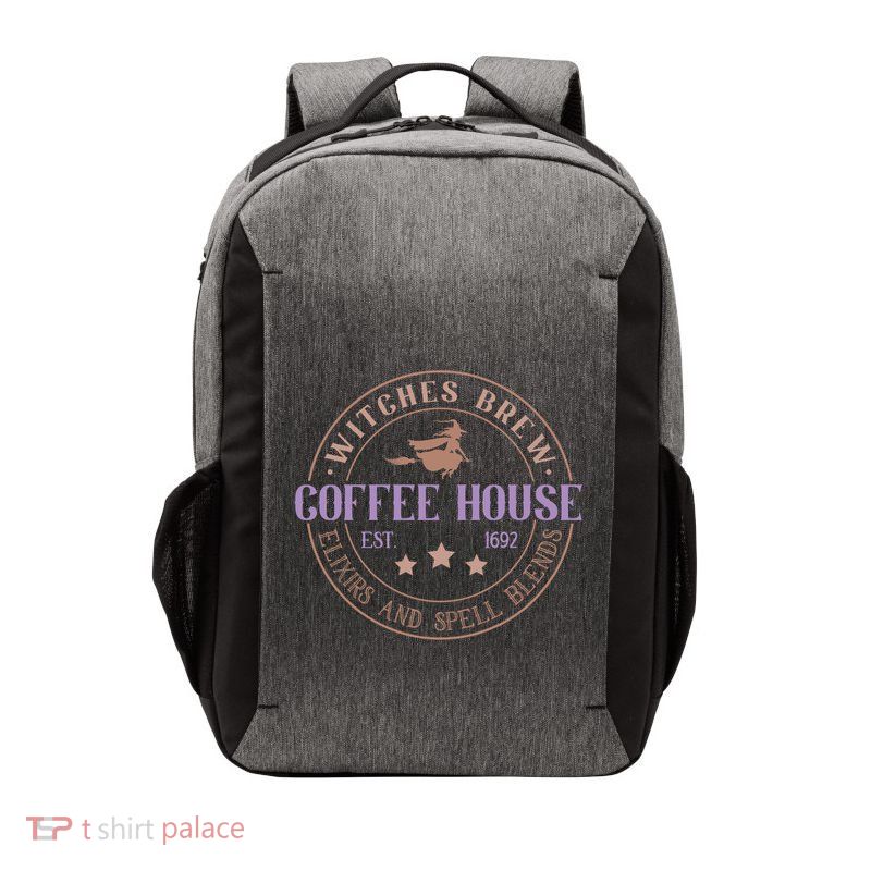 Witches Brew Coffee House Elixirs And Spell Blends Halloween Gift Vector Backpack