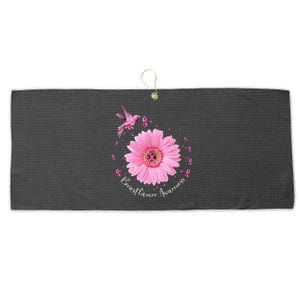 Warrior Breast Cancer Awareness Month Pink Ribbon Large Microfiber Waffle Golf Towel