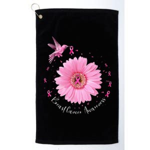 Warrior Breast Cancer Awareness Month Pink Ribbon Platinum Collection Golf Towel