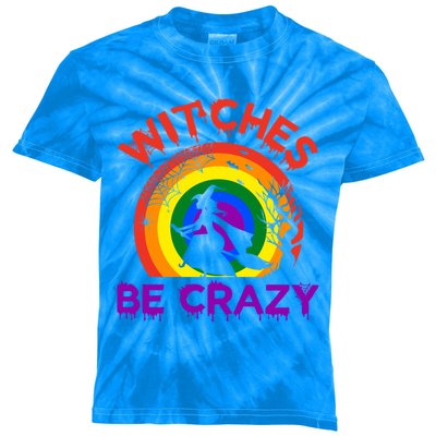 Witches Be Crazy Gift Kids Tie-Dye T-Shirt