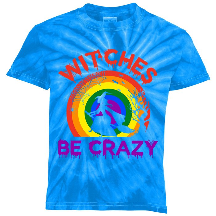 Witches Be Crazy Gift Kids Tie-Dye T-Shirt