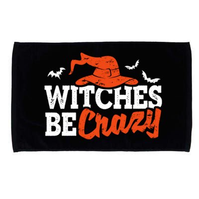 Witches Be Crazy Funny Halloween Witch Coven Costume Gift Microfiber Hand Towel