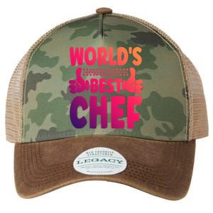 Worlds Best Chef Job Title Funny Profession Chef Gift Legacy Tie Dye Trucker Hat