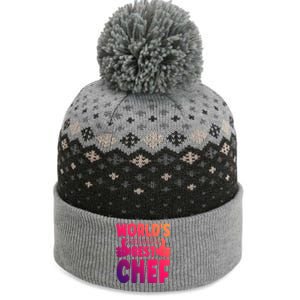 Worlds Best Chef Job Title Funny Profession Chef Gift The Baniff Cuffed Pom Beanie