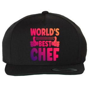 Worlds Best Chef Job Title Funny Profession Chef Gift Wool Snapback Cap