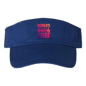 Worlds Best Chef Job Title Funny Profession Chef Gift Valucap Bio-Washed Visor