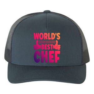 Worlds Best Chef Job Title Funny Profession Chef Gift Yupoong Adult 5-Panel Trucker Hat