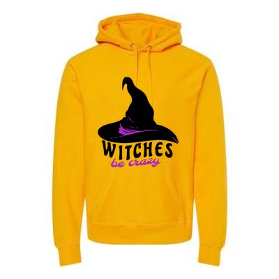 Witches Be Crazy Funny Halloween I Am With The Witch Meaningful Gift Premium Hoodie