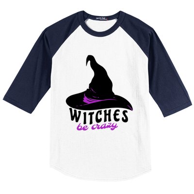 Witches Be Crazy Funny Halloween I Am With The Witch Meaningful Gift Baseball Sleeve Shirt