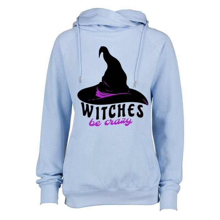 Witches Be Crazy Funny Halloween I Am With The Witch Meaningful Gift Womens Funnel Neck Pullover Hood