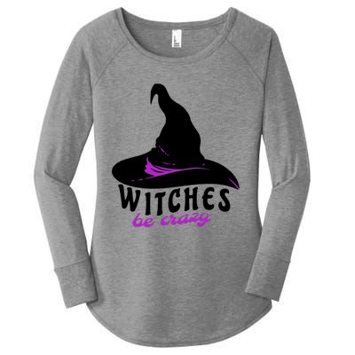 Witches Be Crazy Funny Halloween I Am With The Witch Meaningful Gift Women's Perfect Tri Tunic Long Sleeve Shirt