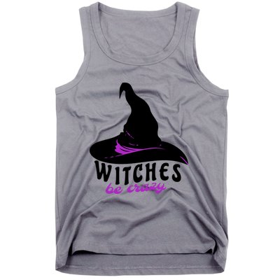 Witches Be Crazy Funny Halloween I Am With The Witch Meaningful Gift Tank Top