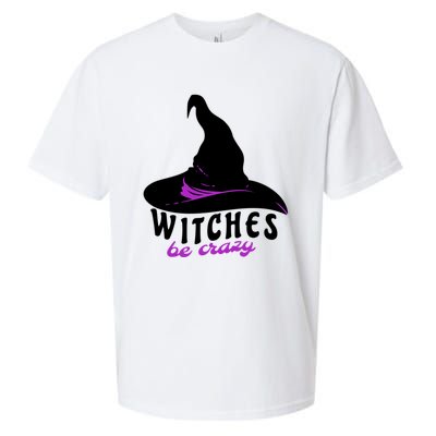 Witches Be Crazy Funny Halloween I Am With The Witch Meaningful Gift Sueded Cloud Jersey T-Shirt