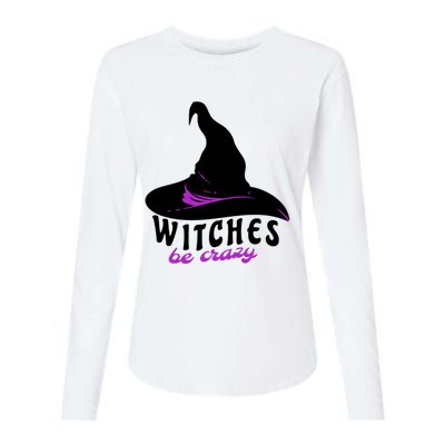 Witches Be Crazy Funny Halloween I Am With The Witch Meaningful Gift Womens Cotton Relaxed Long Sleeve T-Shirt