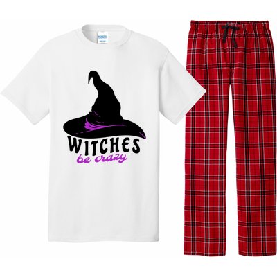 Witches Be Crazy Funny Halloween I Am With The Witch Meaningful Gift Pajama Set