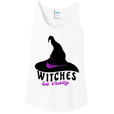 Witches Be Crazy Funny Halloween I Am With The Witch Meaningful Gift Ladies Essential Tank