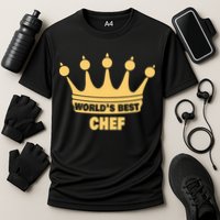 Worlds Best Chef Saying Funny Chef Gift Cooling Performance Crew T-Shirt