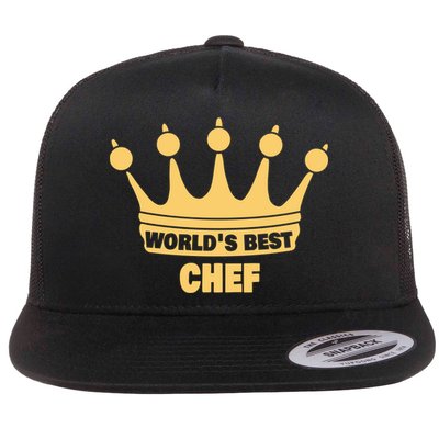 Worlds Best Chef Saying Funny Chef Gift Flatbill Hat
