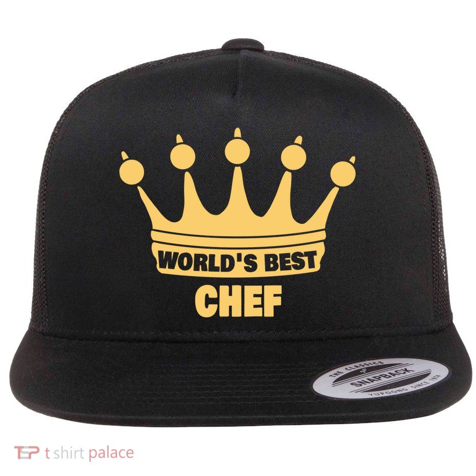 Worlds Best Chef Saying Funny Chef Gift Flatbill Hat