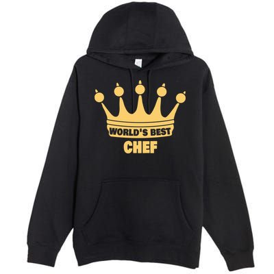 Worlds Best Chef Saying Funny Chef Gift Premium Pullover Hoodie