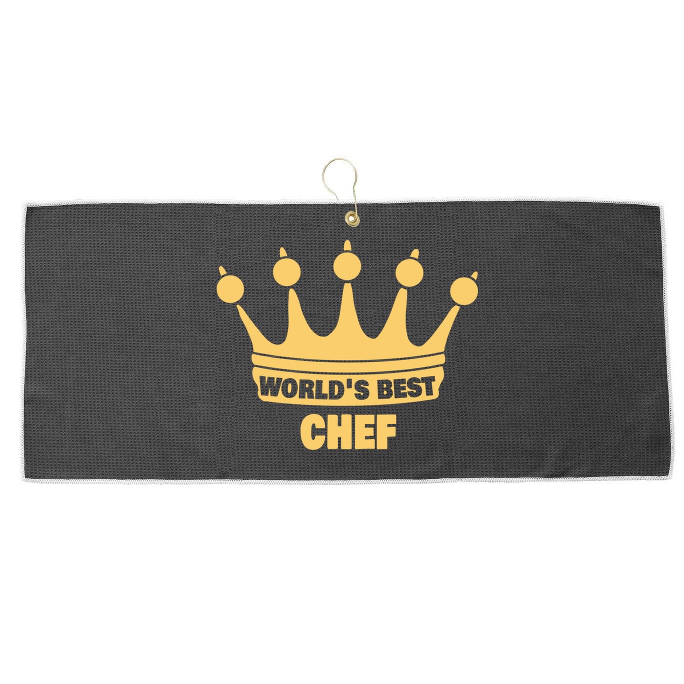Worlds Best Chef Saying Funny Chef Gift Large Microfiber Waffle Golf Towel