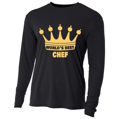 Worlds Best Chef Saying Funny Chef Gift Cooling Performance Long Sleeve Crew