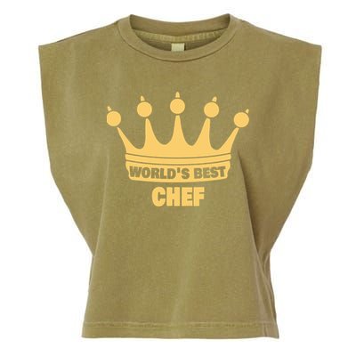 Worlds Best Chef Saying Funny Chef Gift Garment-Dyed Women's Muscle Tee
