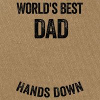 Worlds Best Dad Hands Down Make A Handprint Cotton Canvas Backpack