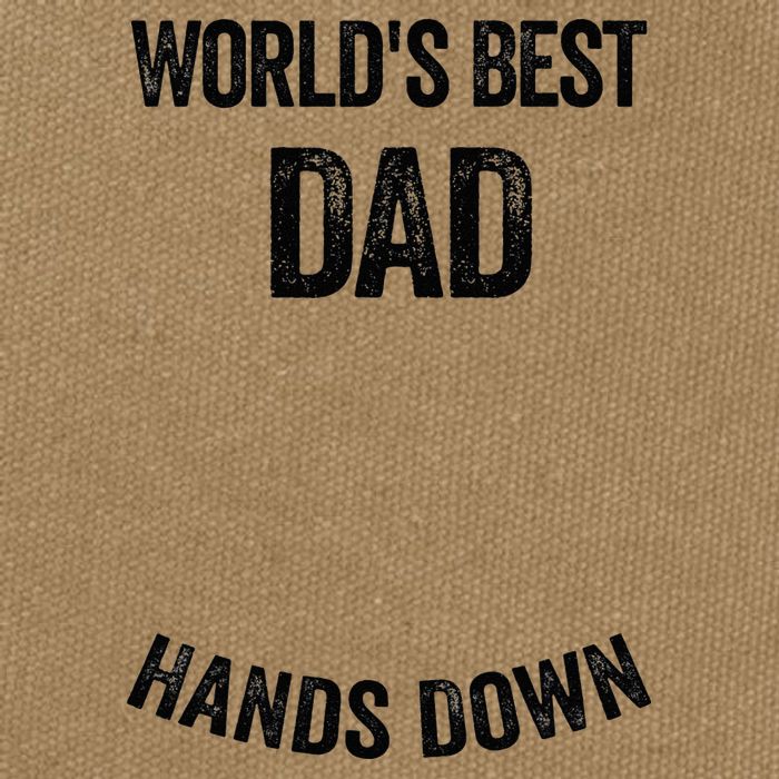 Worlds Best Dad Hands Down Make A Handprint Cotton Canvas Backpack
