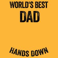 Worlds Best Dad Hands Down Make A Handprint Pom Pom 12in Knit Beanie