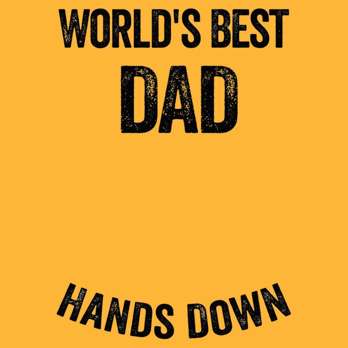 Worlds Best Dad Hands Down Make A Handprint Pom Pom 12in Knit Beanie