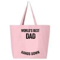 Worlds Best Dad Hands Down Make A Handprint 25L Jumbo Tote