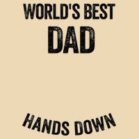 Worlds Best Dad Hands Down Make A Handprint Drawstring Bag