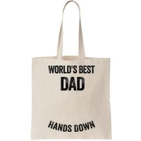 Worlds Best Dad Hands Down Make A Handprint Bag