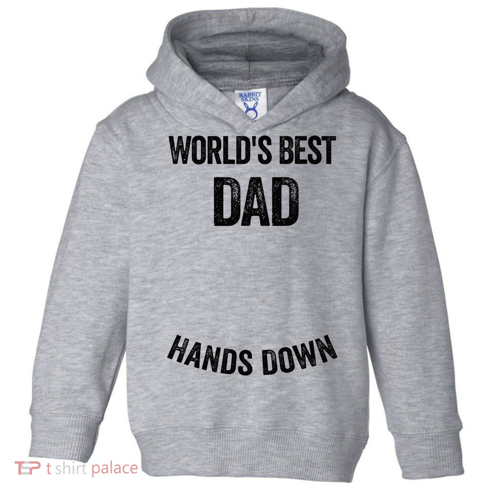 Worlds Best Dad Hands Down Make A Handprint Toddler Hoodie