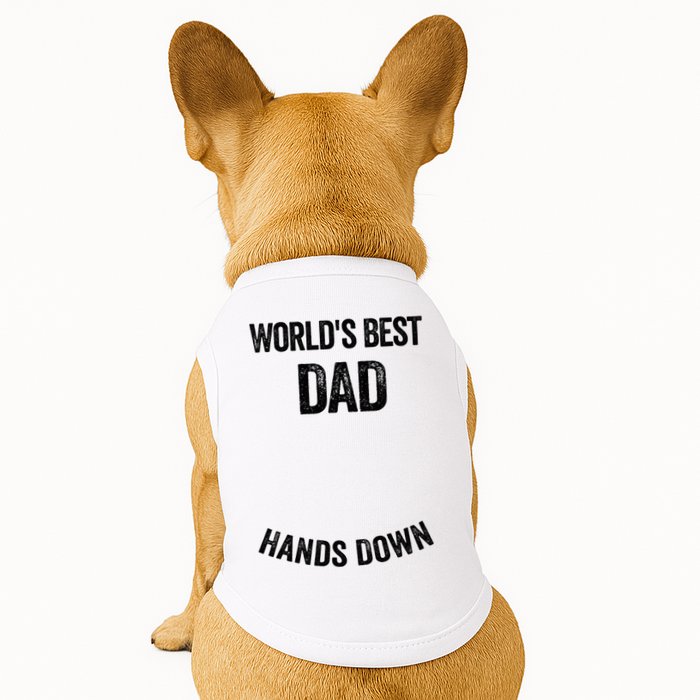Worlds Best Dad Hands Down Make A Handprint Doggie Tank