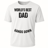 Worlds Best Dad Hands Down Make A Handprint Performance Shirt