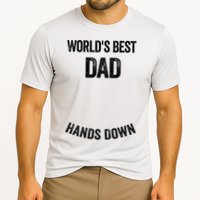 Worlds Best Dad Hands Down Make A Handprint Performance Shirt