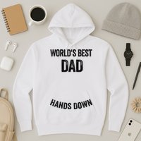 Worlds Best Dad Hands Down Make A Handprint Hoodie