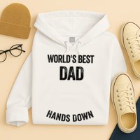 Worlds Best Dad Hands Down Make A Handprint Hoodie