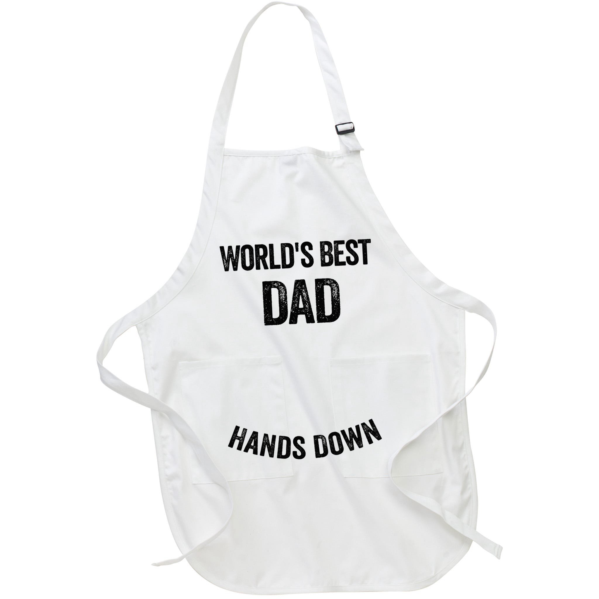 Worlds Best Dad Hands Down Make A Handprint Apron
