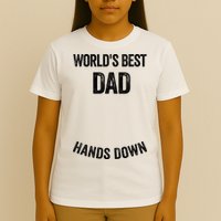 Worlds Best Dad Hands Down Make A Handprint T-Shirt