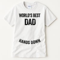 Worlds Best Dad Hands Down Make A Handprint Tall T-Shirt