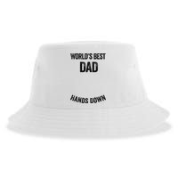Worlds Best Dad Hands Down Make A Handprint Sustainable Bucket Hat