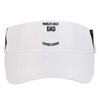 Worlds Best Dad Hands Down Make A Handprint Adult Drive Performance Visor
